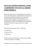 IDAHO BAIL BONDSMAN INSURANCE LICENSE COMPREHENSIVE TEST 2026 FULL ANSWERS REVIEW GRADED A&plus;
