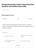 Portage Biochemistry Module 1 Exam &vert;Final Exam Questions And Verified Answers 2026