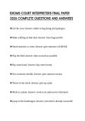 IDIOMS COURT INTERPRETERS FINAL PAPER 2026 COMPLETE QUESTIONS AND ANSWERS