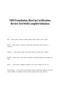 NRF Foundation Rise Up Certification Review Test With Complete Solutions&period;