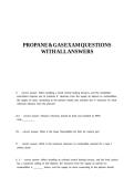PROPANE & GAS EXAM QUESTIONS WITH ALL ANSWERS&period;