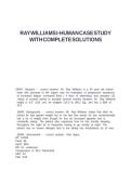 RAY WILLIAMS I-HUMAN CASE STUDY WITH COMPLETE SOLUTIONS&period;