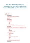 NUR 2513&colon; Maternal-Child Nursing Comprehensive Final Exam &ndash; 2026&sol;2027 &vert; Concept Review Guide with Complete Solutions &ndash; Rasmussen University