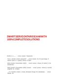 SMART SERVE ONTARIO EXAM WITH 100- COMPLETE SOLUTIONS&period;