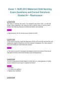 Package deal for NUR 2513 Exam&comma; Maternal-Child Nursing &ndash; 2026&sol;2027 &vert; Exam Questions with Correct Solutions &lpar;Graded A&plus;&comma; Rasmussen University&rpar;