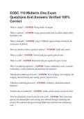 EOSC 110 Midterm One Exam  Questions And Answers Verified 100&percnt;  Correct