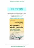 Test Bank For Evidence-Based Physical Examination Best Practices for Health & Well-Being Assessment 1st Edition By Kate Sustersic Gawlik&comma; Bernadette Mazurek Melnyk&comma; Alice M&period; Teall 9780826164537 Chapter 1-29 Complete Guide &period;