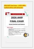 2026 AHIP Final Exam &ndash; OVER 1400 &plus; Verified Edition with Rationales