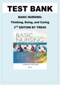 Test Bank for Basic Nursing&colon; Thinking&comma; Doing&comma; and Caring 2nd Edition by Leslie S&period; Treas