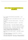 SLTC FINAL TEST WITH ALL ANSWERS&period;