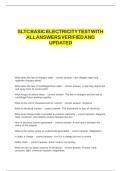 SLTC BASIC ELECTRICITY TEST WITH ALL ANSWERS VERIFIED AND UPDATED&period;