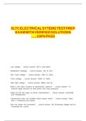 SLTC ELECTRICAL SYTEMS TEST PREP EXAM WITH VERIFIED SOLUTIONS&period;