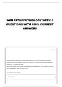 WCU Week 8 Pathophysiology
