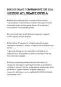 BUSI 303 EXAM 1 COMPREHENSIVE TEST 2026 QUESTIONS WITH ANSWERS VERIFIED A&plus;