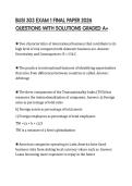 BUSI 303 EXAM 1 FINAL PAPER 2026 QUESTIONS WITH SOLUTIONS GRADED A&plus;