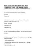 BUSI 303 EXAM 1 PRACTICE TEST 2026 QUESTIONS WITH ANSWERS SUCCESS A&plus;