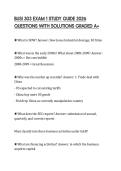 BUSI 303 EXAM 1 STUDY GUIDE 2026 QUESTIONS WITH SOLUTIONS GRADED A&plus;