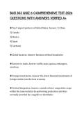 BUSI 303 QUIZ 6 COMPREHENSIVE TEST 2026 QUESTIONS WITH ANSWERS VERIFIED A&plus;