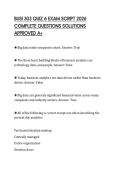 BUSI 303 QUIZ 6 EXAM SCRIPT 2026 COMPLETE QUESTIONS SOLUTIONS APPROVED A&plus;