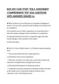 BUSI 400 CASE STUDY TESLA ASSIGNMENT COMPREHENSIVE TEST 2026 QUESTIONS WITH ANSWERS GRADED A&plus;