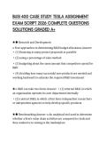 BUSI 400 CASE STUDY TESLA ASSIGNMENT EXAM SCRIPT 2026 COMPLETE QUESTIONS SOLUTIONS GRADED A&plus;