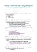 NUR 2407&colon; Pharmacology Exam 2 &ndash; 2026&sol;2027 &vert; Study Questions with Correct Answers &lpar;Latest Update&comma; Rasmussen University&rpar;