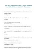NUR 2407&colon; Pharmacology Exam 1 &ndash; 2026&sol;2027 &vert; Review Questions with Verified Answers &lpar;Graded A&plus;&comma; Rasmussen University&rpar;