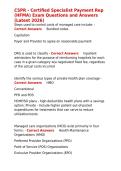 CSPR - Certified Specialist Payment Rep &lpar;HFMA&rpar; Exam Questions and Answers &lpar;Latest 2026&rpar;&period;