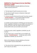NURS473 Final Exam Q & As &lpar;Verified Answers&rpar; 2026&period;