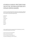 ATI Medical-Surgical Proctored Exam &vert; 2026&sol;2027 100 Questions with Verified Answers