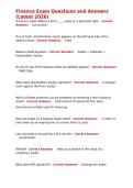 Finance Exam Questions and Answers &lpar;Latest 2026&rpar;&period;