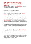 CPA Audit Latest Update 2026 &lpar;Questions and Answers-Verified solutions&rpar;&period;