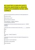 B3 CHAPTER 3-5 BOILER SAFETY DEVICES QUESTIONS & UPDATED COMPLETE ANSWERS RATED 100&percnt; CORRECT