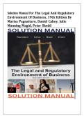 Legal and Regulatory Environment of Business &ndash; Solution Manual &lpar;19th Edition&comma; Pagnattaro et al&period;&comma; USA&rpar; &ndash; Complete Chapter-by-Chapter Answer Guide