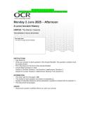 2025 OCR A Level Ancient History H407&sol;22 The Eleven Caesars Combined Question Paper and Marking Scheme