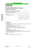2025 OCR A Level Ancient History H407&sol;13 Macedon and the Greek World Combined Question Paper and Marking Scheme