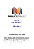 HESI A2 Practice Test &num; 1 Chemistry latest update 2025