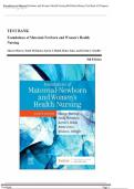 Test Bank Foundations of Maternal-Newborn and Women's Health Nursing&comma; 8th Edition by Murray Chapter 1-28 &vert; All Chapters