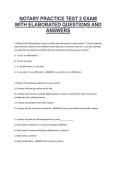 Notary Practice Test 2 Exam &ndash; Elaborated Questions and Answers &ndash; Complete Practice Exam Material