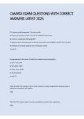 CAMATA Exam Questions & Correct Answers &vert; 2026&sol;2027 Latest &lpar;2 Files Merged&rpar;