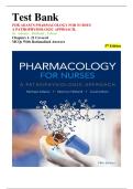 Test Bank for Adams Pharmacology for Nurses 5th Edition &vert; Pathophysiologic Approach &vert; Chapters 1-21 MCQs with Rationales