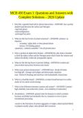 MCB 450 Exam 1&colon; Questions and Answers with Complete Solutions &ndash; 2026 Update