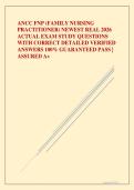 ANCC FNP &lpar;FAMILY NURSING PRACTITIONER&rpar; NEWEST REAL 2026 ACTUAL EXAM STUDY QUESTIONS WITH CORRECT DETAILED VERIFIED ANSWERS 100&percnt; GUARANTEED PASS &vert; ASSURED A&plus;