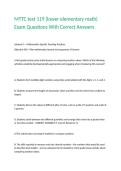 MTTC test 119 &lpar;lower elementary math&rpar; Exam Questions With Correct Answers