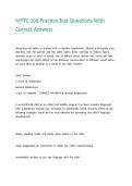 MTTC 106 Practice Test Questions With Correct Answers 