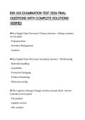IDIS 343 EXAMINATION TEST 2026 FINAL QUESTIONS WITH COMPLETE SOLUTIONS VERIFIED