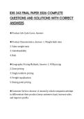 IDIS 343 FINAL PAPER 2026 COMPLETE QUESTIONS AND SOLUTIONS WITH CORRECT ANSWERS