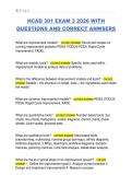 HCAD 301 EXAM 3 2026 WITH  QUESTIONS AND CORRECT ANWSERS