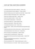 CHCP A&P FINAL QUESTIONS & ANSWERS