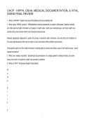 CHCP - HIPPA&comma; OSHA&comma; MEDICAL DOCUMENTATION&comma; & VITAL SIGNS FINAL REVIEW